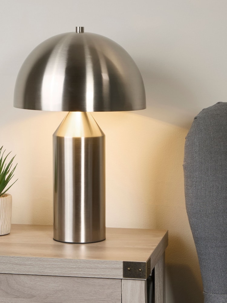 Searchlight Silver Cupola Dome Table Lamp - Image 2 of 5