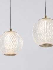 Searchlight Brass Charm 5 Bar Pendant Ceiling Light - Image 1 of 4