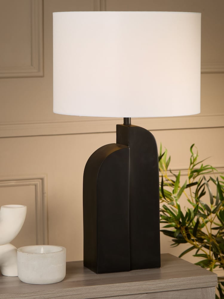 Searchlight Black Chennai 1 Light Table Lamp - Image 1 of 5