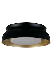 Searchlight Black and Gold Hambel Flush Ceiling Light - Image 3 of 4