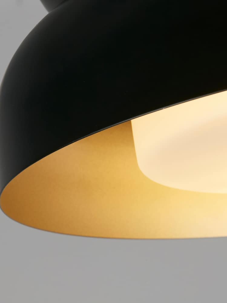 Searchlight Black and Gold Hambel Flush Ceiling Light - Image 4 of 4