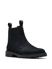 Clarks Black Leather Clarkridge Top Suede Boots - Image 3 of 7