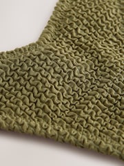 Khaki Green Crinkle Tanga Bikini Bottoms - Image 6 of 7