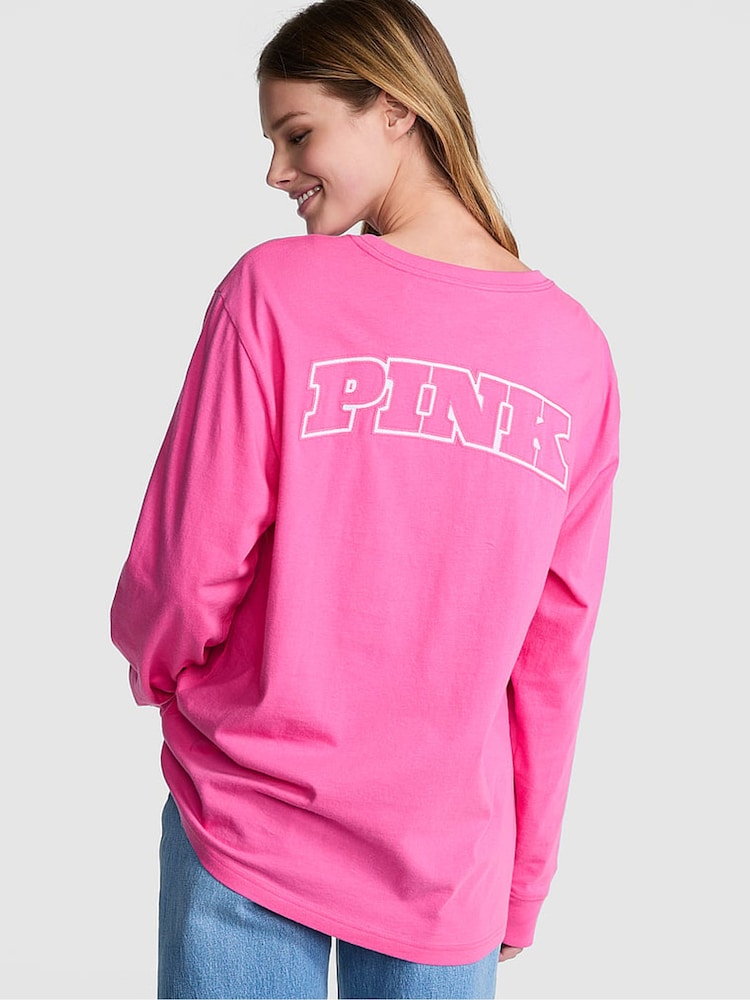 Victoria's Secret PINK Pink Gossip Long Sleeve T-Shirt - Image 2 of 4