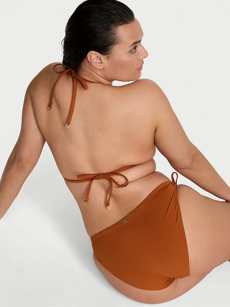Victoria's Secret Cinnamon Brown Diamante Triangle Bikini Top - Image 2 of 3