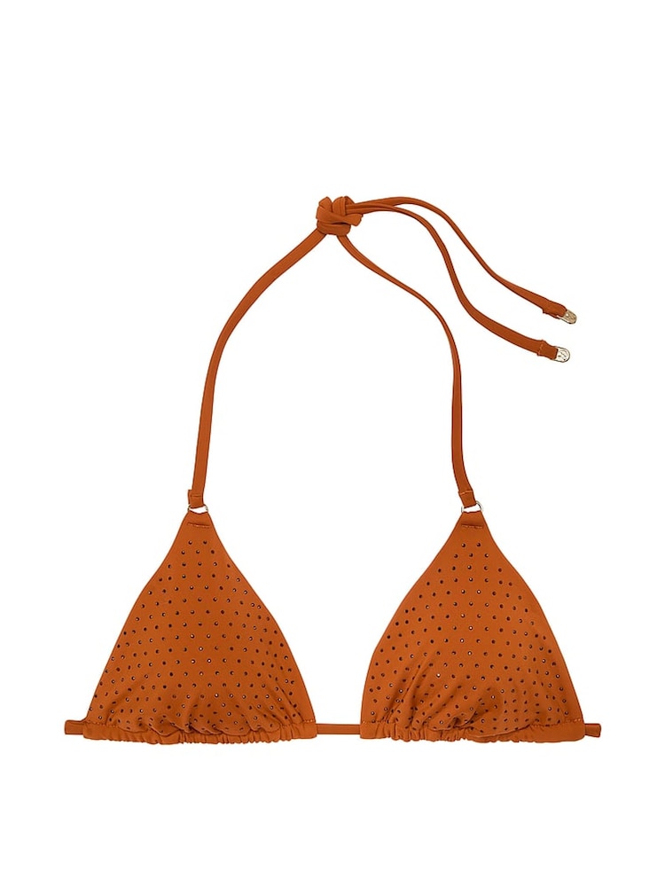 Victoria's Secret Cinnamon Brown Diamante Triangle Bikini Top - Image 3 of 3