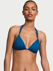 Victoria's Secret Sapphire Blue Halter Push Up Bikini Top - Image 1 of 4