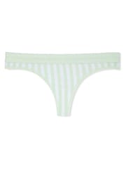 Victoria's Secret Mint Green Stripe Thong Knickers - Image 3 of 3