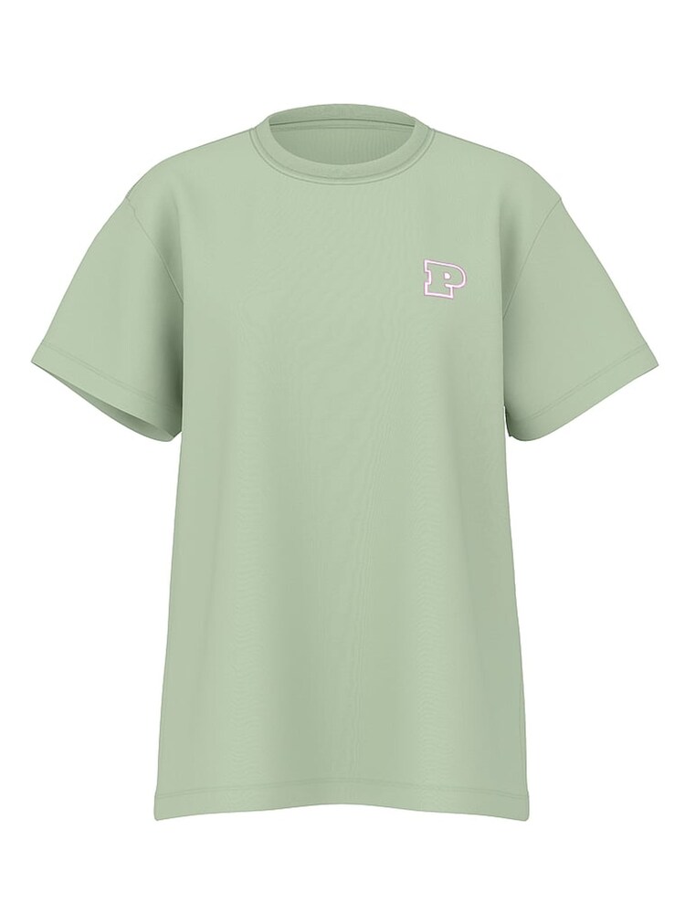 Victoria's Secret PINK Green Garden Short Sleeve Oversized T-Shirt - Image 3 of 3 Victoria's Secret PINK Green Garden Short Sleeve Oversized T-Shirt - Image 3 of 3