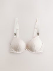 Victoria's Secret Coconut White Add 2 Cups Push Up Lace Bombshell Scattered Shine Strap Bra - Image 1 of 3