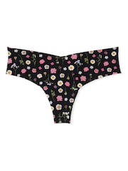 Victoria's Secret Black Floral Thong Knickers - Image 3 of 3