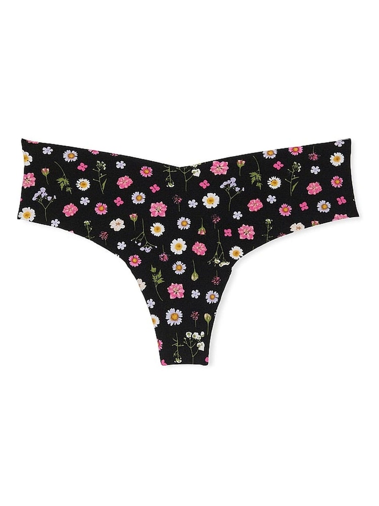 Victoria's Secret Black Floral Thong Knickers - Image 3 of 3