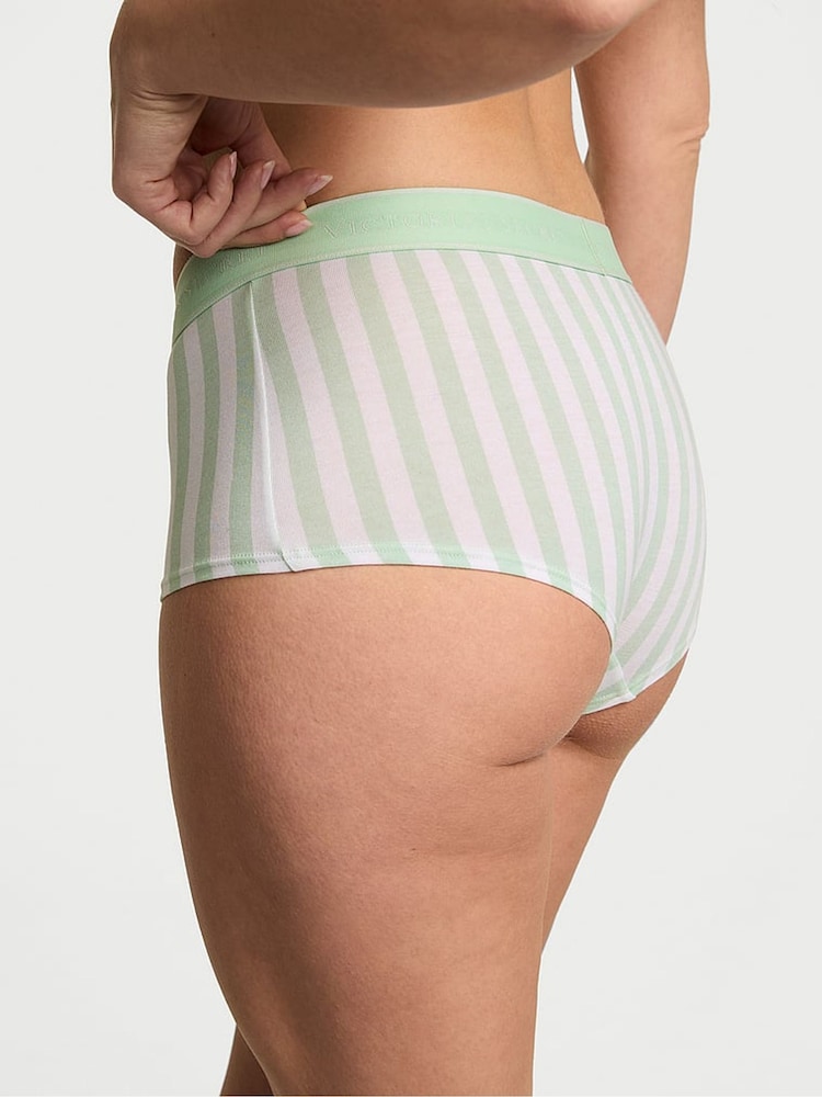 Victoria's Secret Mint Green Stripe Short Knickers - Image 2 of 3