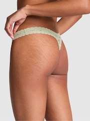 Victoria's Secret PINK Green Garden Mini Scoop Thong Floral Lace Knickers - Image 2 of 2