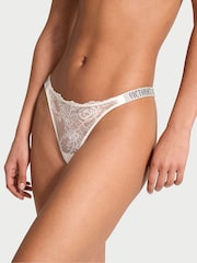 Victoria's Secret Coconut White Thong Shine Strap Knickers - Image 1 of 3