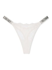 Victoria's Secret Coconut White Thong Shine Strap Knickers - Image 3 of 3