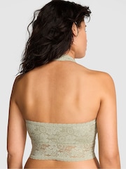 Victoria's Secret PINK Green Garden Lace Halter Bra Top - Image 2 of 4