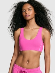 Victoria's Secret PINK Pink Gossip Cotton Scoop Sports Bra - Image 1 of 2