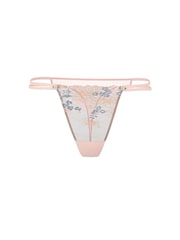 Victoria's Secret Bloom Yellow Thong Wildflower Embroidery Knickers - Image 3 of 3