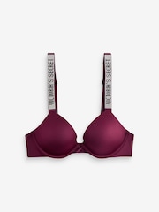 Victoria's Secret Kir Red Push Up Shine Strap Bra - Image 1 of 3