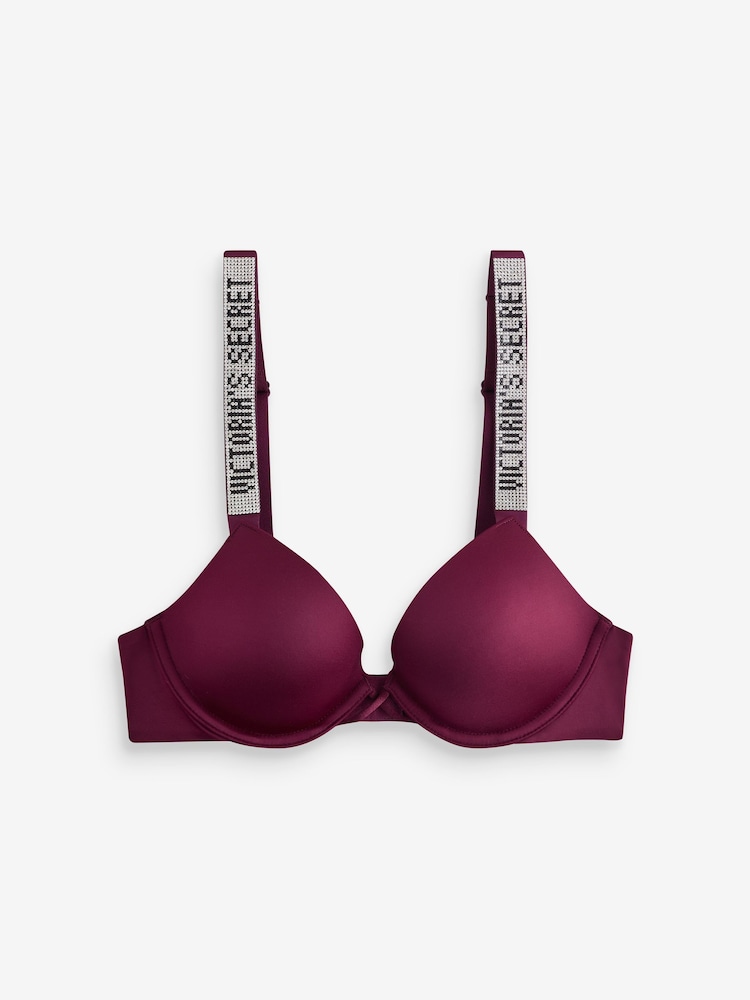 Victoria's Secret Kir Red Push Up Shine Strap Bra - Image 1 of 3