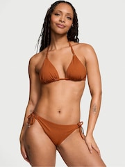 Victoria's Secret Cinnamon Brown Diamante Tie Side Bikini Bottoms - Image 3 of 4