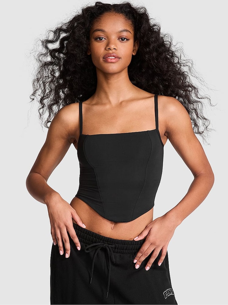 Victoria's Secret PINK Black Soft Stretch Bra Top - Image 1 of 2