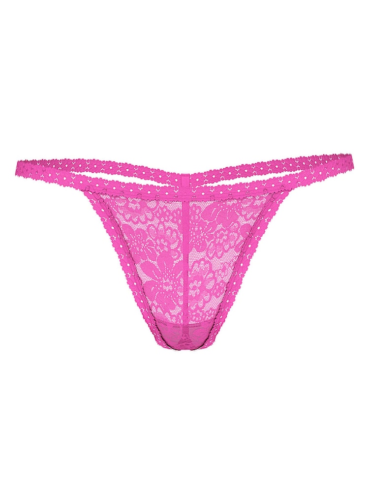 Roze Gossip - Victoria's Secret PINK Kanten slipje met bloemenprint - Image 3 of 3
