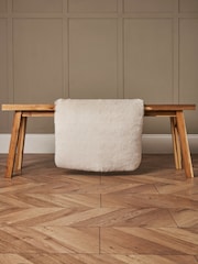 BHS Natural Faux Fur 50cm x 90cm Supersoft Rug - Image 1 of 6