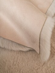 BHS Natural Faux Fur 50cm x 90cm Supersoft Rug - Image 4 of 6