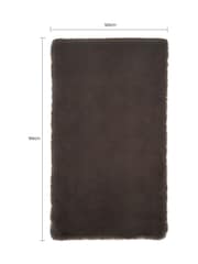 BHS Faux Fur Chocolate 50cm x 90cm Supersoft Rug - Image 6 of 6
