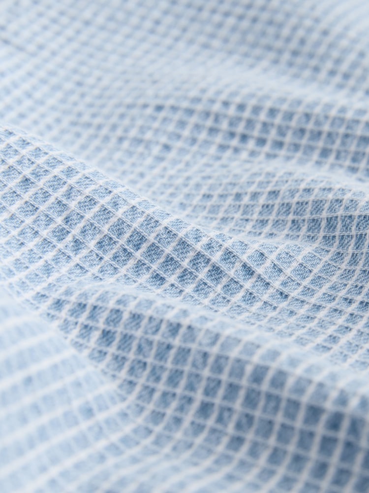 Mid Blue Check Oversize Denim Shirt - Image 2 of 3 Mid Blue Check Oversize Denim Shirt - Image 2 of 3