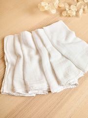 JoJo Maman Bébé 6-Pack White Muslin Squares - Image 1 of 5