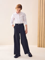 Negro - Pantalones escolares de pernera ancha para niños grandes (9-18 años) - Imagen 1 de 3