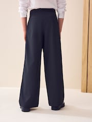 Negro - Pantalones escolares de pernera ancha para niños grandes (9-18 años) - Imagen 2 de 3