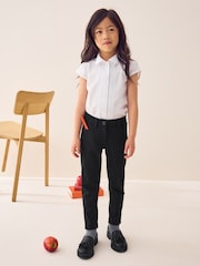Black Shorter Length School Skinny Stretch Trousers (3-18yrs) - Image 3 of 8