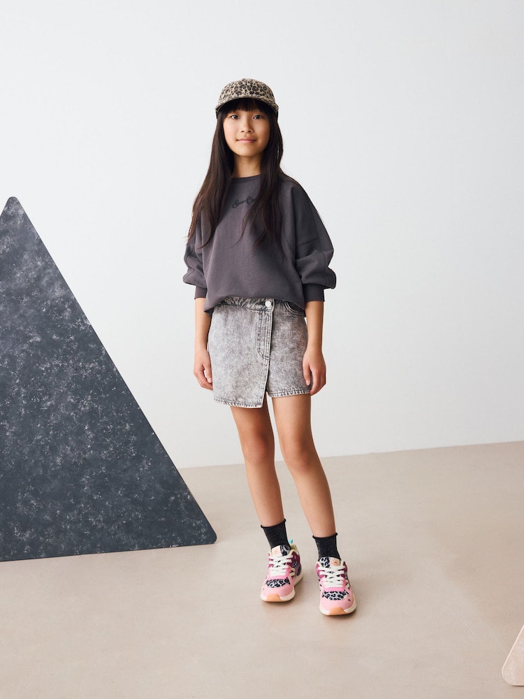 Grey Denim Skort (3-16yrs) - Image 2 of 4