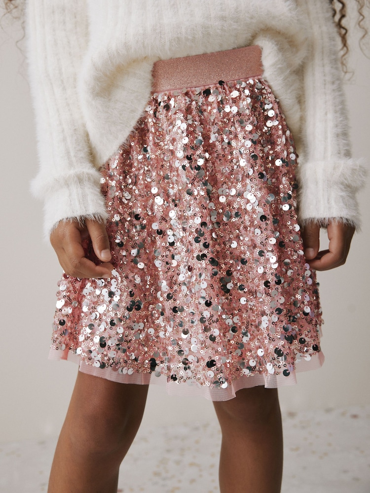 Champagne Gold Sequin Bubble Skirt (3-16yrs) - Image 1 of 8