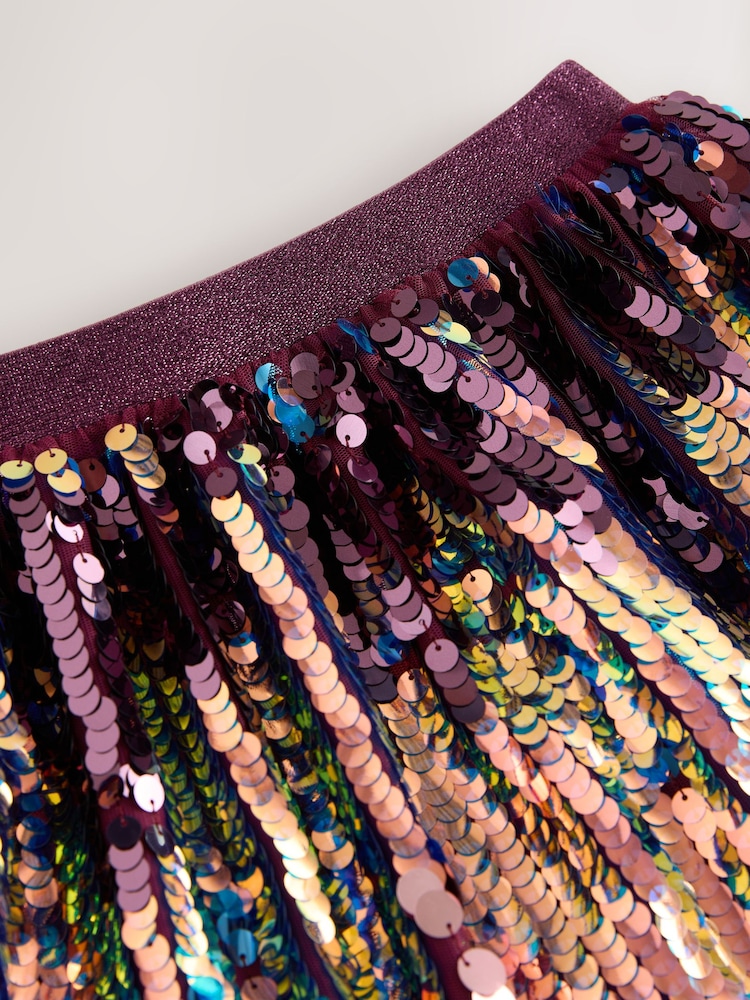 Morado - Ombre Sequin Skirt (3-16yrs) - Imagen 4 de 4
