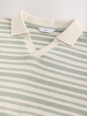 Green - Textured Stripe Trophy Polo Shirt - Image 7 of 7