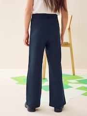 Azul marino - Pantalones escolares acampanados de alto contenido en algodón sin cierres (3-16 años) - Imagen 2 de 4