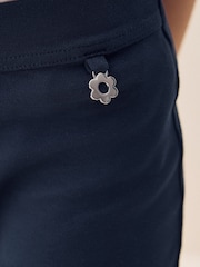 Navy Blue Shorter Length Pull-On Cotton Rich Stretch Boot Cut School Trousers (3-16yrs) - Image 4 of 8