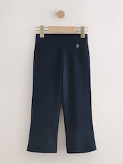 Navy Blue Shorter Length Pull-On Cotton Rich Stretch Boot Cut School Trousers (3-16yrs) - Image 5 of 8