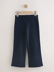 Navy Blue Shorter Length Pull-On Cotton Rich Stretch Boot Cut School Trousers (3-16yrs) - Image 6 of 8