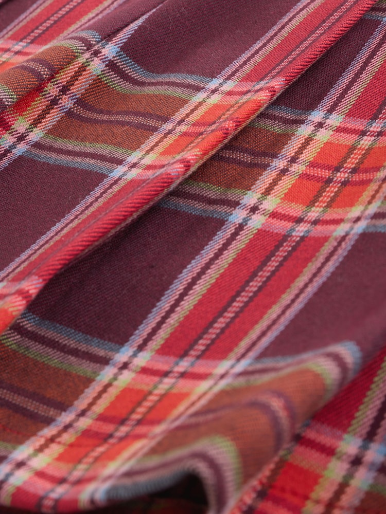 Burgundy Red Pleated Check Skirt (3-16yrs) - Image 11 of 11 Burgundy Red Pleated Check Skirt (3-16yrs) - Image 11 of 11