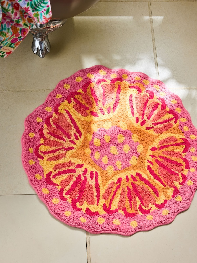 Lucy Tiffney Flower 100% Cotton Bath Mat - Bild 2 von 3