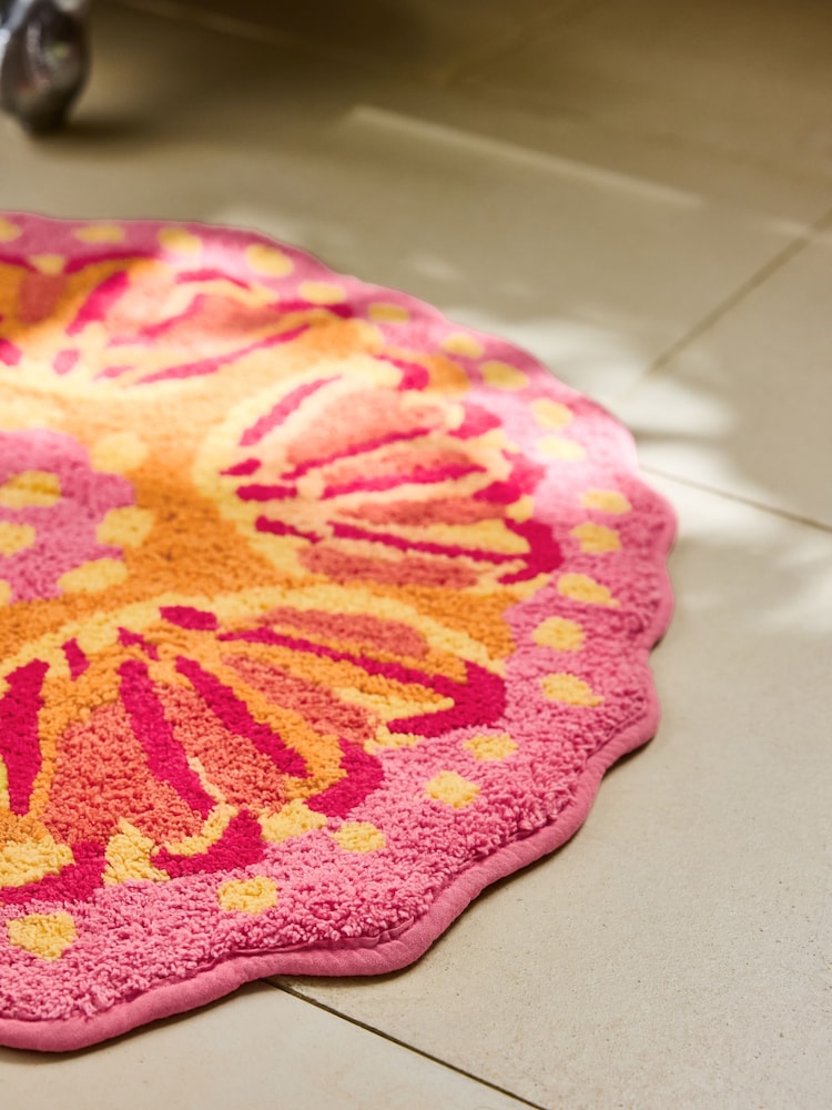 Lucy Tiffney Flower 100% Cotton Bath Mat - Bild 3 von 3