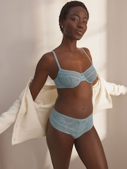 Blue Non Pad Balcony Premium Lace Bra - Image 2 of 7