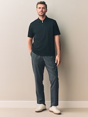 Black Signature Supima® Heavyweight Polo Shirt - Image 2 of 9