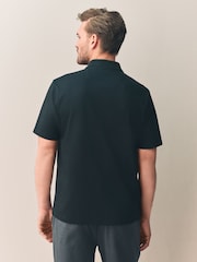 Black Signature Supima® Heavyweight Polo Shirt - Image 4 of 9